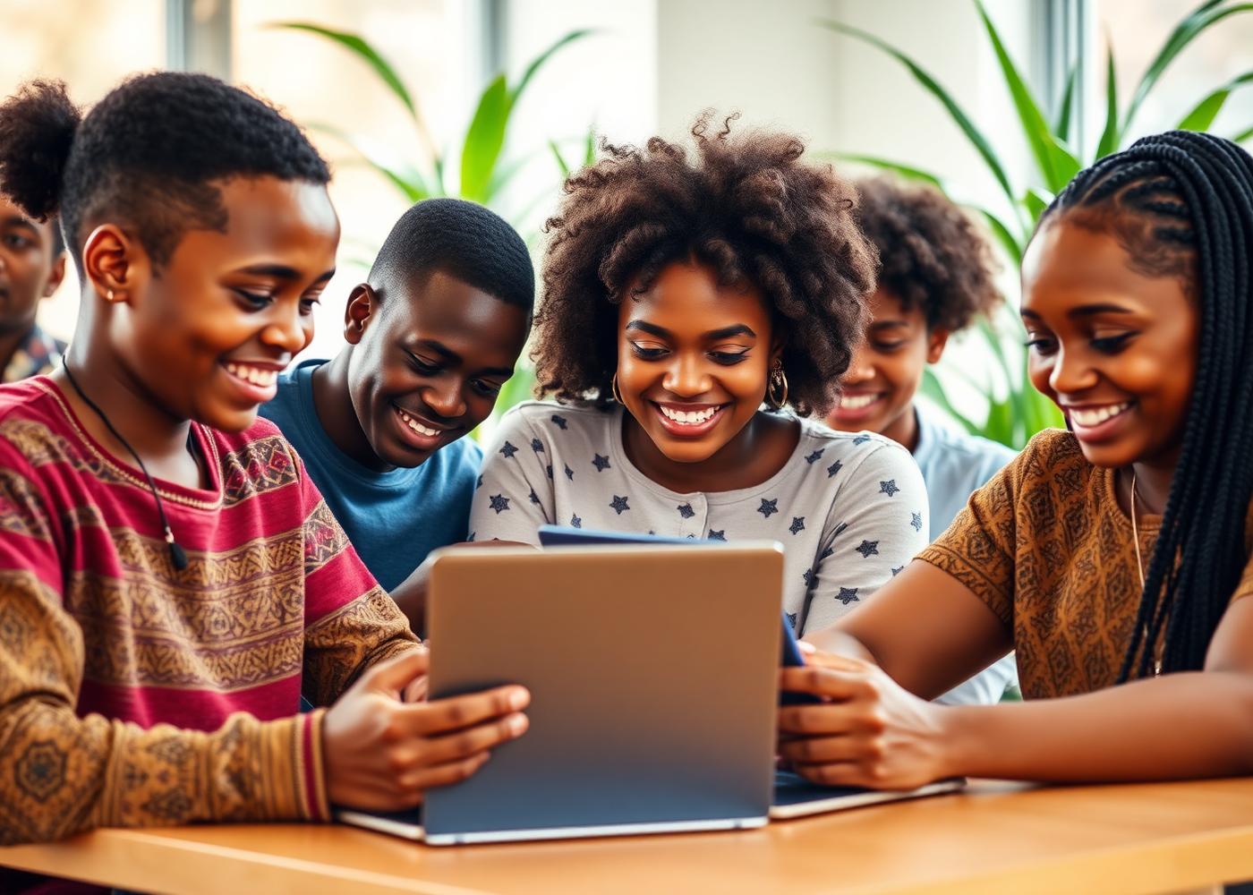 Students learning with technology
